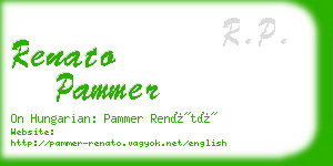 renato pammer business card